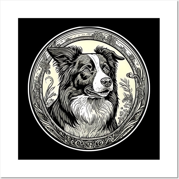 Border Collie dog Wall Art by Kelimok